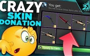 CSGO 五个直播赠送巨额饰品的瞬间 Top 5 - MOST EXPENSIVE SKIN DONATION EVER!! INSANE!! - CS-GO