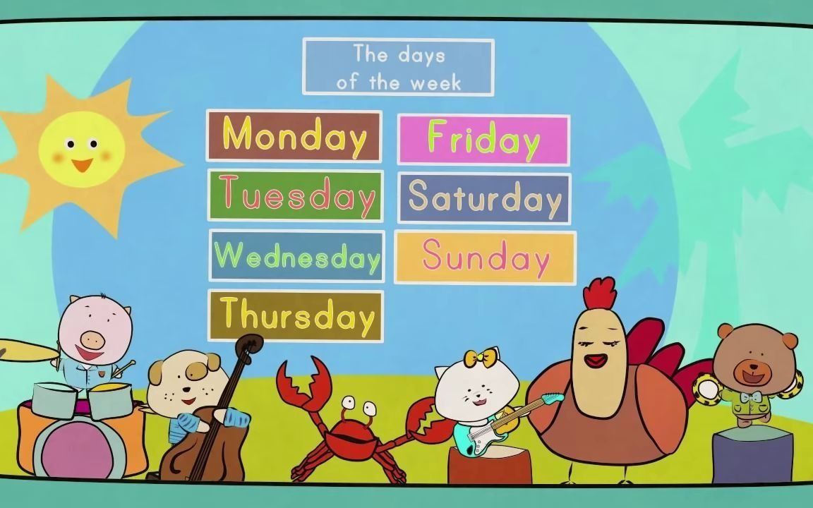 学习英语星期一到星期日——Days of the Week Song