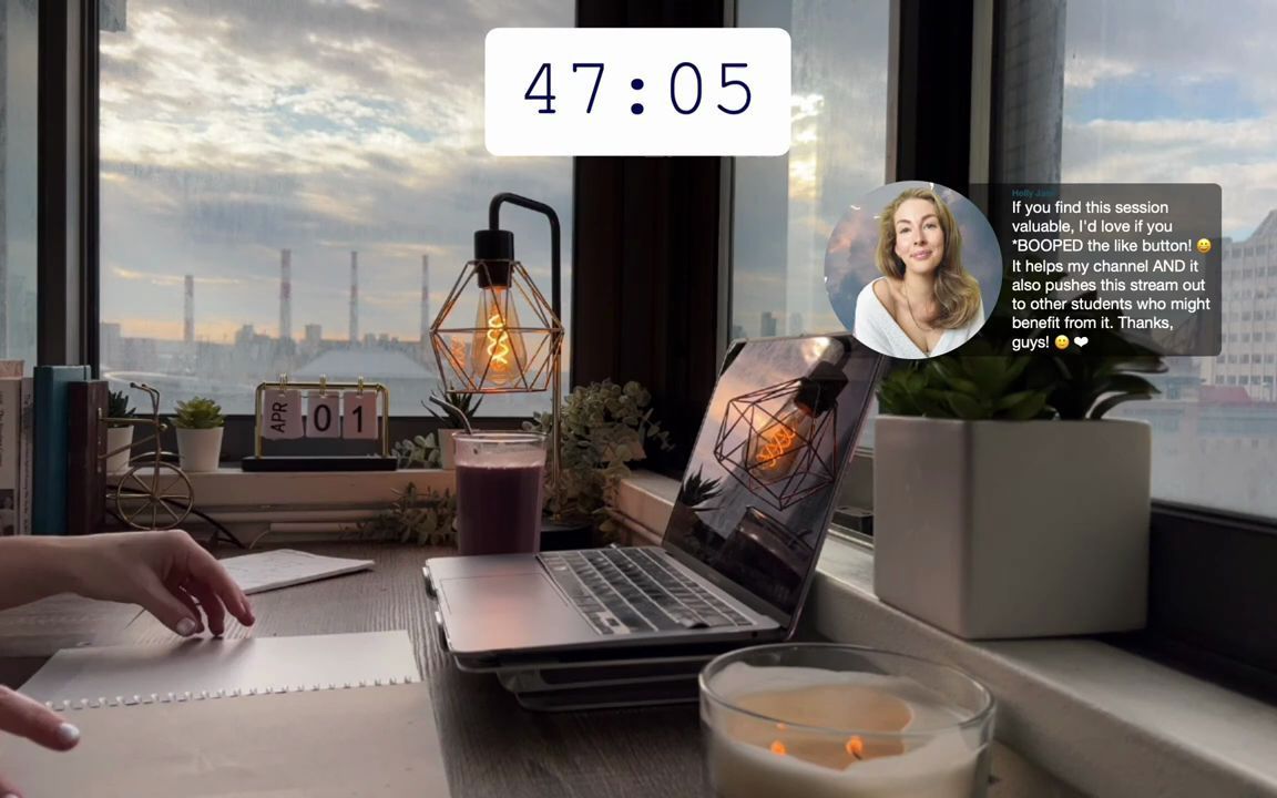 Study With Me  PhD Student in NYC  Quiet Pomodoro Study Session 50:10