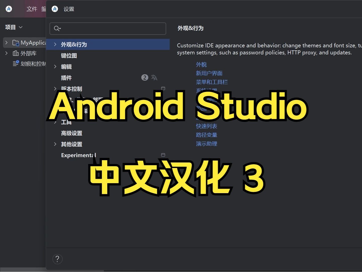 Android Studio 中文汉化 3