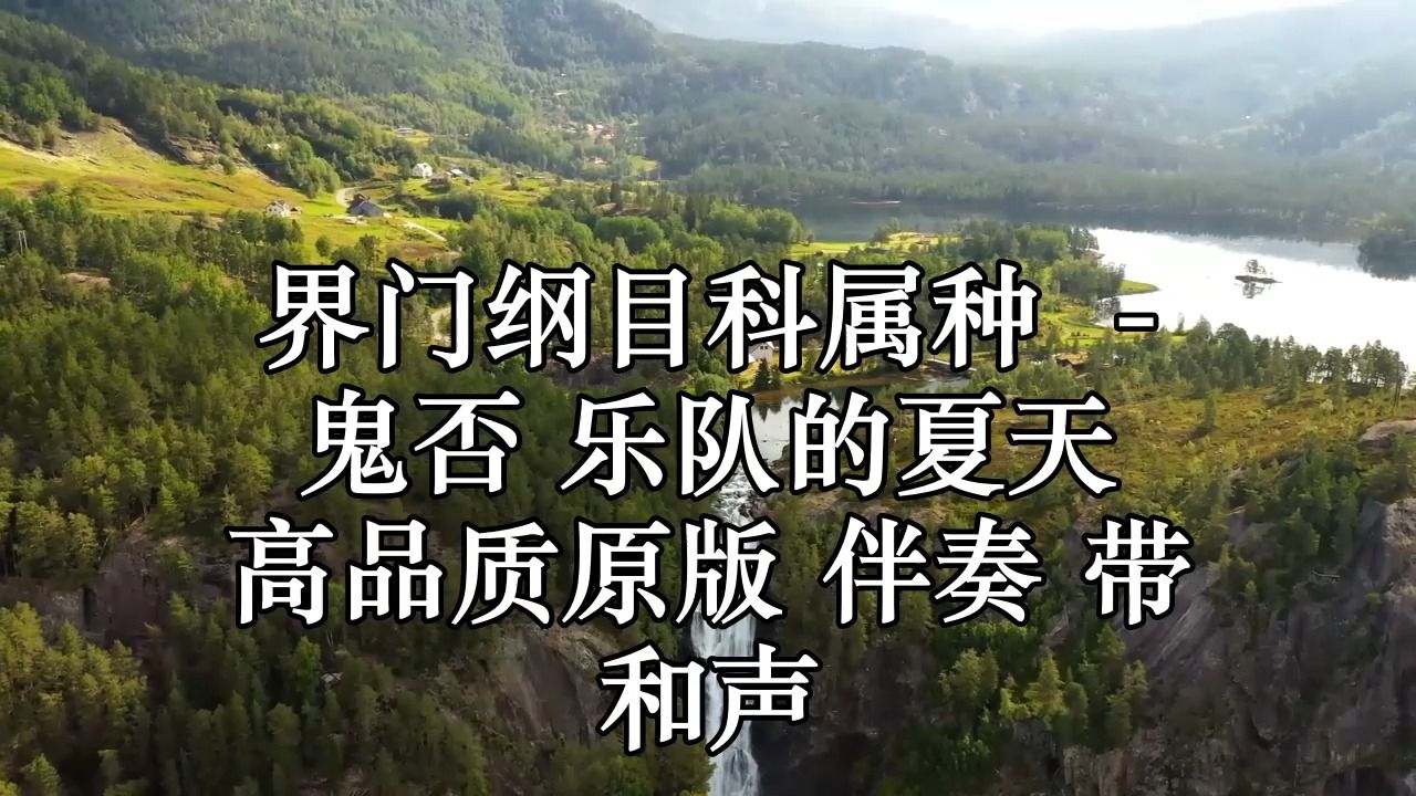 界门纲目科属种 (Live) - 鬼否 乐队的夏天 高品质原版 伴奏 带和声