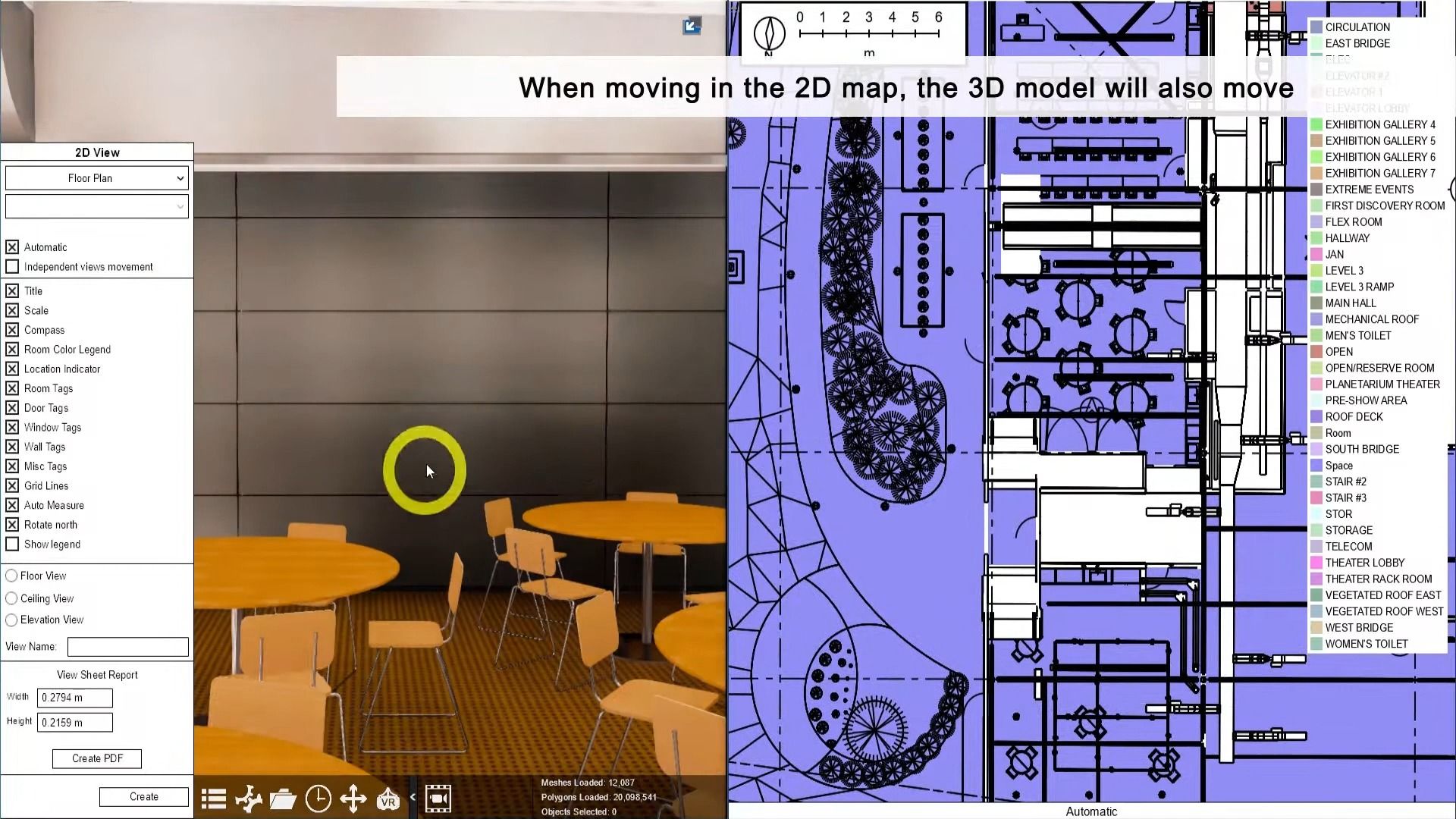 25  How to Remove the Synchronization between 3D model and 2D map