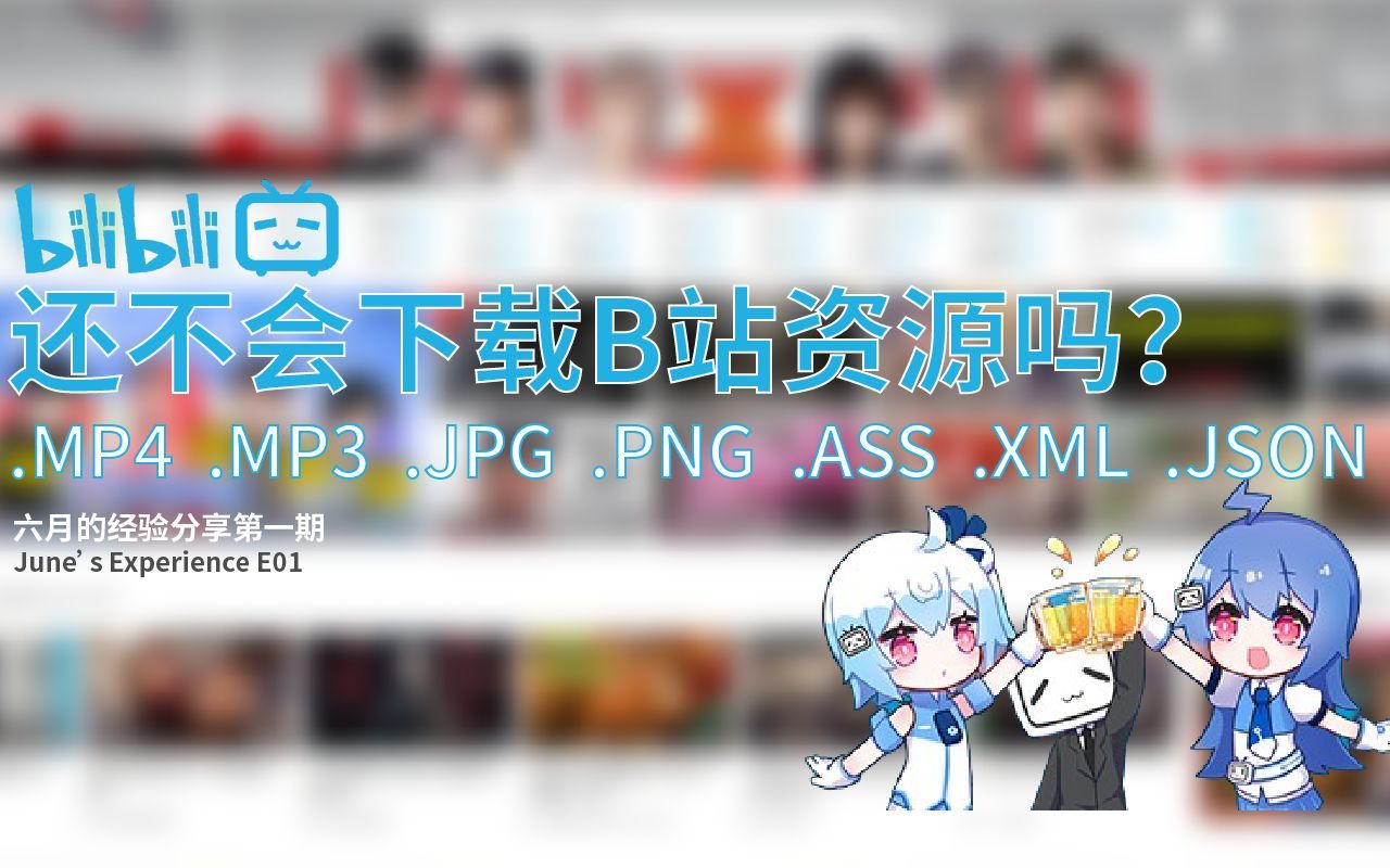3分钟教你下载B站资源（视频 音频 封面 弹幕 字幕） [六月的经验分享第一期]
