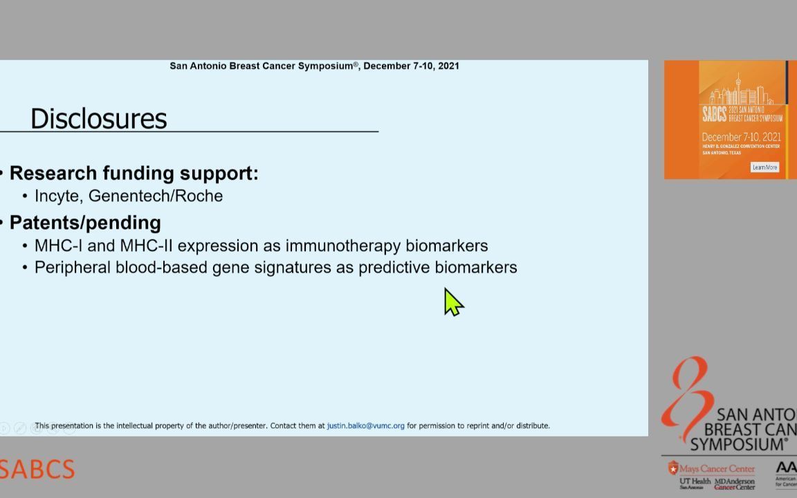 Clinical Research- From Study Design to Scientific Presentation - 2021SABCS