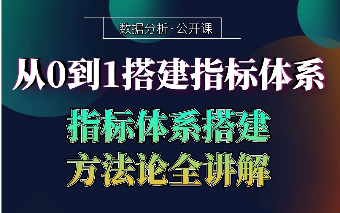 面试被问指标体系如何搭建，该怎样回答？| 1小时带你了解&搭建指标体系 | 数据分析业务必备