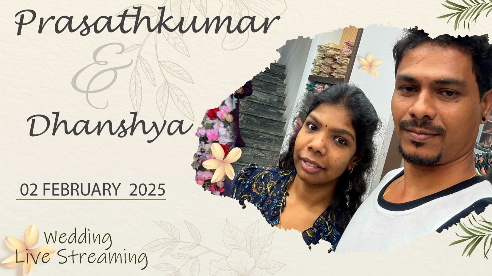 live Album Prasathkumar ❤️ Dhanshya - Wedding Live Streaming - 02 February 2025